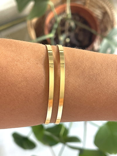 Pulsera esclava doble ( modelo abierto)