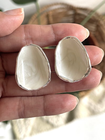 aros pasantes anacarados grandes