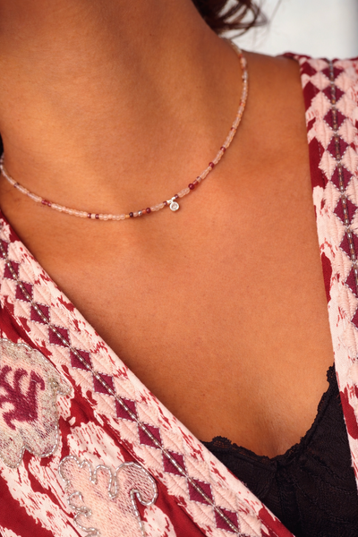 Collar ágatas con punto de luz 