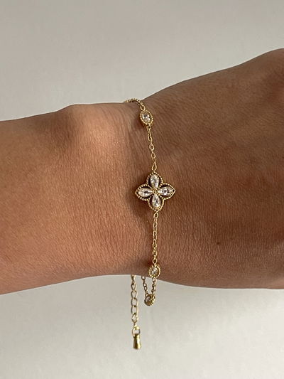 Pulsera flor cubic óvalos 