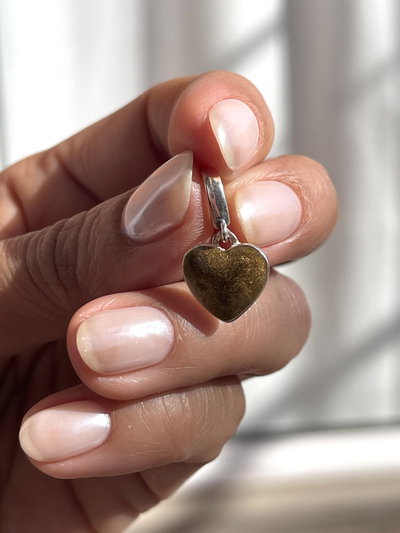 Dije Charms corazón marrón