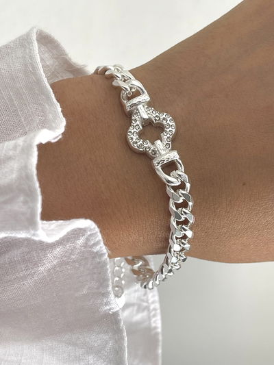 Pulsera Gourmet con  dije trebol 