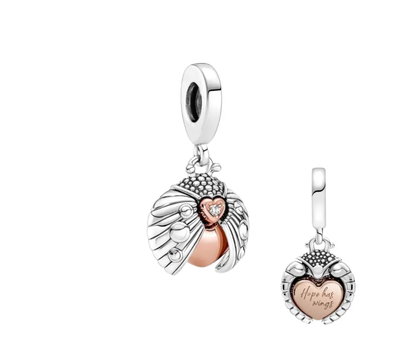 Dije Charms de mariquita y corazón por descubrir