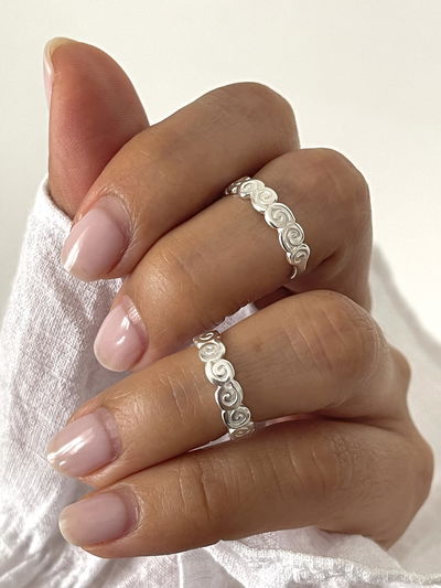 Anillo media falanges (olas de mar )