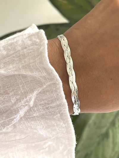 Pulsera plana trenzada 