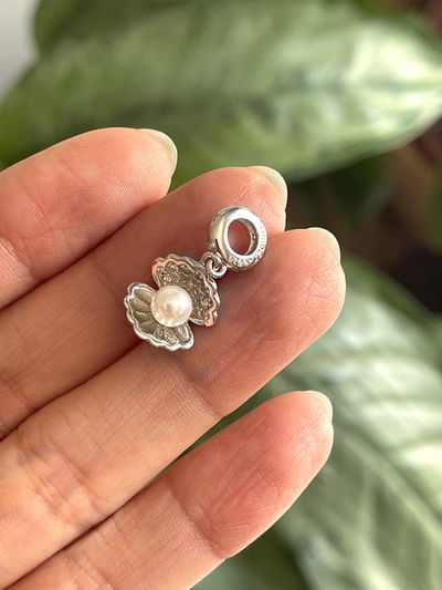 Dije Charms ostra ( celeste con perla ) 