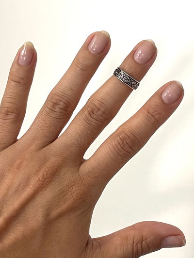 Anillo media falange flor 