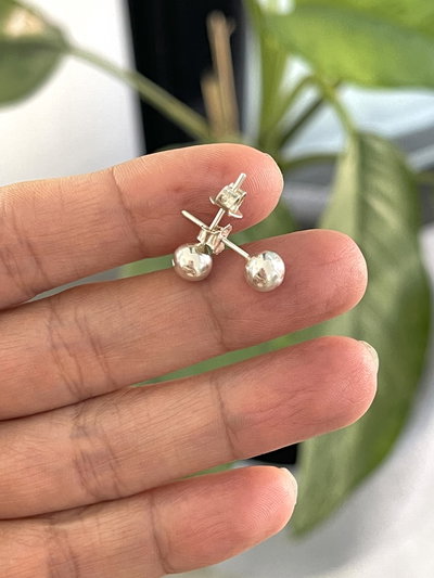 Bolitas clásicas de plata 950