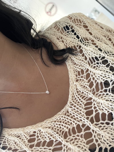Collar con dije dona de zirconias