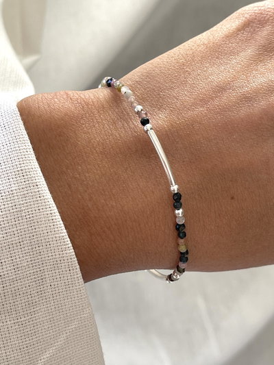 Pulsera de mix piedras naturales con plata 925