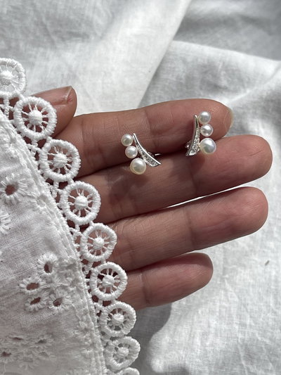 Aros pasantes trepadores perlas