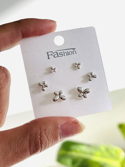 Mix x 3 aros mariposas lisas 