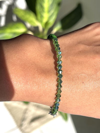 Pulsera de cristales verdes 