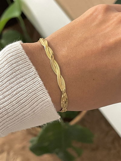 Pulsera plana trenzada 