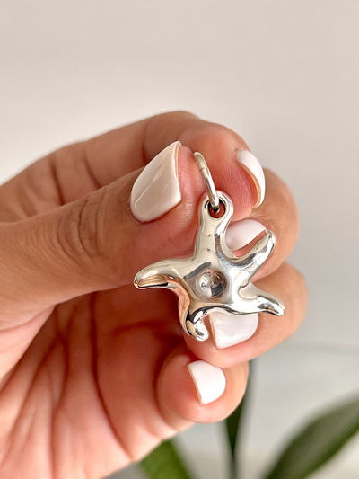 Dije estrella de mar electroformatura.  