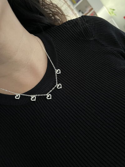 Choker corazones de micropave 