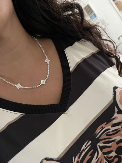 Collar  lucky clóver cubics 