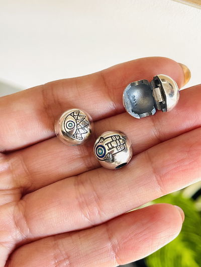 Dije Charms bolita de mano de Fátima y ojo turco ( bolita )