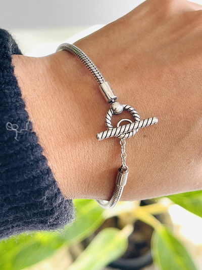 Pulsera pando cierre barra T 