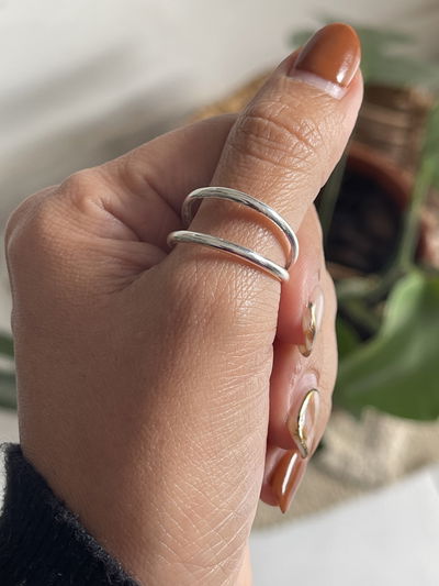 Anillo liso doble 