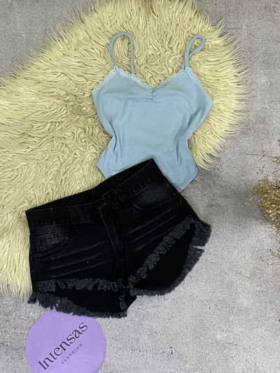 SHORT TIRO BAJO NEGRO