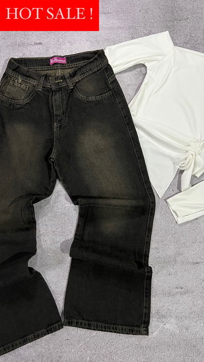 WIDE LEG GRIS 