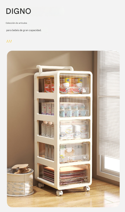 CANASTO C/RUEDAS 4 CESTOS 34*26*77