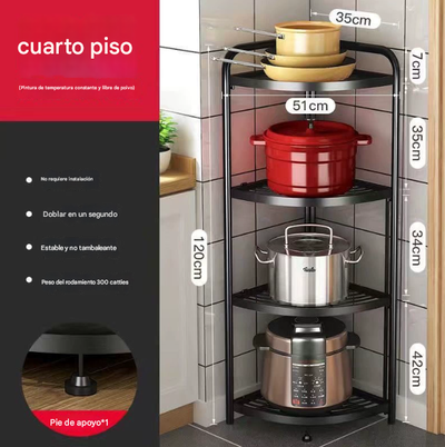 ESQUINERO CON 4 ESTANTES  38*36*119