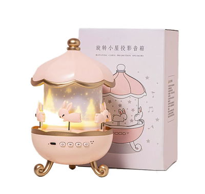 PROYECTOR DE AMBIENTE LED PARA RELAJACIÓN CARRUSEL DE CONEJOS