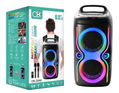 PARLANTE INALAMBRICO BLUETOOTH 6.5‘’ x2 O8K