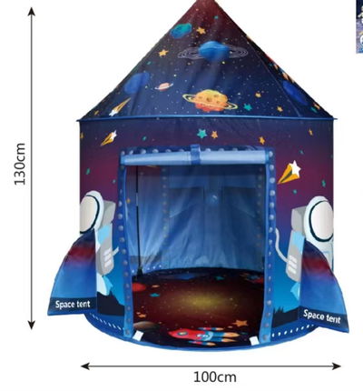 CARPA ESPACIAL CON FORMA DE COHETE 100*130CM