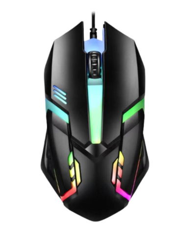 MOUSE CON CABLE Y LUZ LED