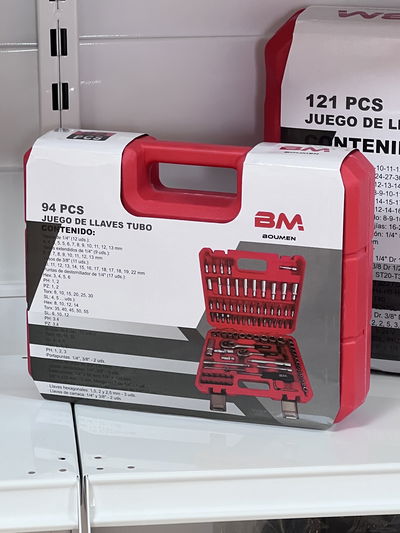 KIT TUBOS CAJA DE HERRAMIENTAS 94 PIEZAS