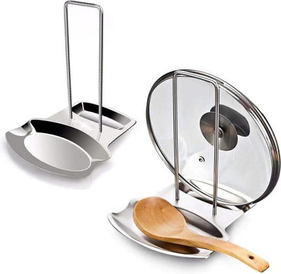 ESTANTE PARA TAPA DE OLLA Y CUCHARA 18.5x16.3x20CM