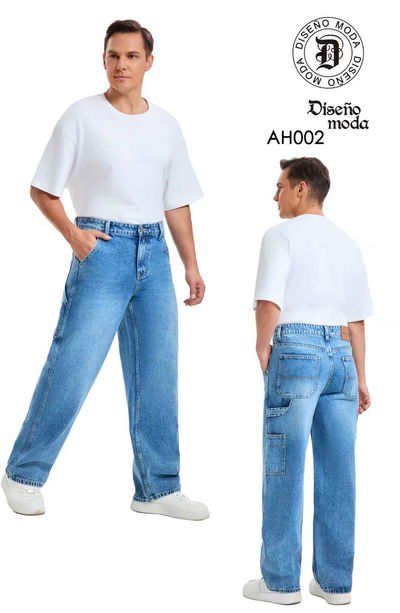 PANTALON LARGO JEAN HOMBRE TALLE 40-50 BULTO：12 UNI