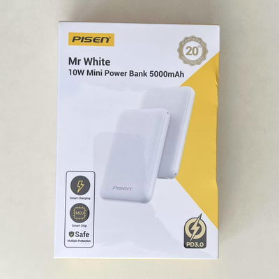 MR WHITE POWER BANK BLANCO 5000MAH 10W TPD34B , BULTO X 50 UNI