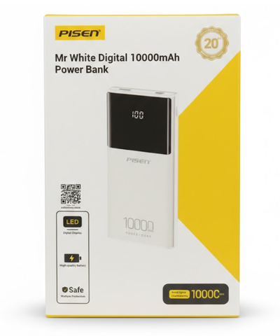 MR WHITE DIGITAL POWER BANK BLANCO 10000MAH TPD33B , BULTO X 50 UNI