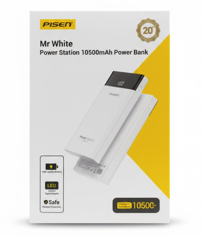 MR WHITE POWER STATION POWER BANK BLANCO 10500MAH TSD322AB , BULTO X 100 UNI