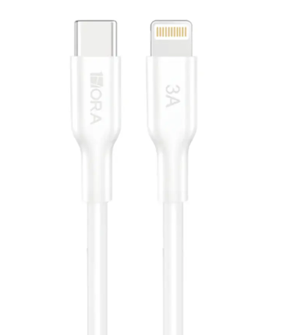 CABLE TIPO C - LIGHTNING DE PVC 1 M BLANCO CAB258B