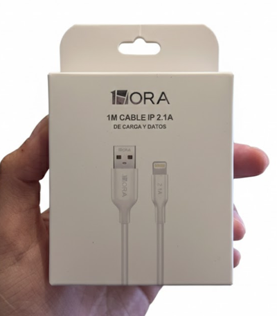 CABLE USB - LIGHTNING 2.1A 1 M CAB238B