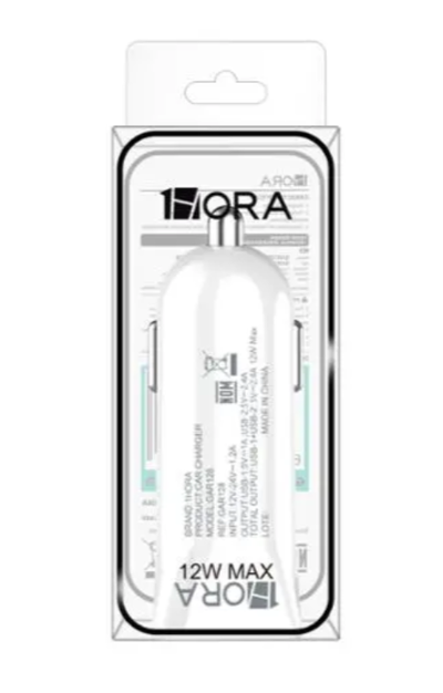 CARGADOR PARA AUTO 12W USB PC+ABS COMPACTO GAR128B