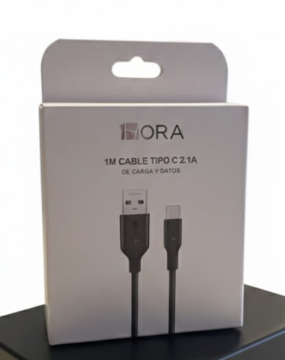 CABLE USB - TIPO C 2.1A 1 M NEGRO CAB237N