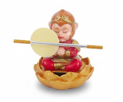 ADORNO SOLAR SUN WU KONG REY DE MONO