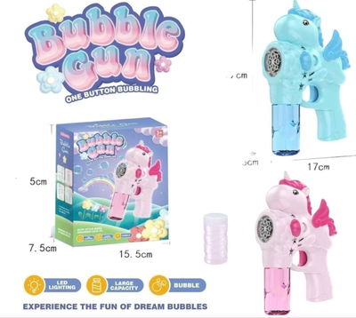 PISTOLA BURBUJA A PILA UNICORNIO