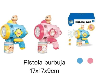 PISTOLA BURBUJA A PILA OSO