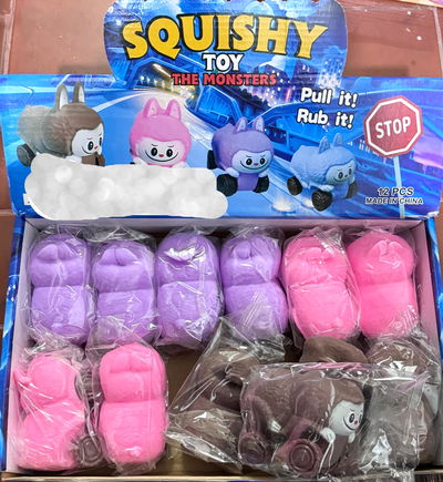 SQUISHY ANTIESTRES LABUBU CON RUEDA