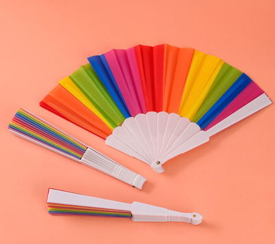ABANICO PLEGABLE ARCOIRIS