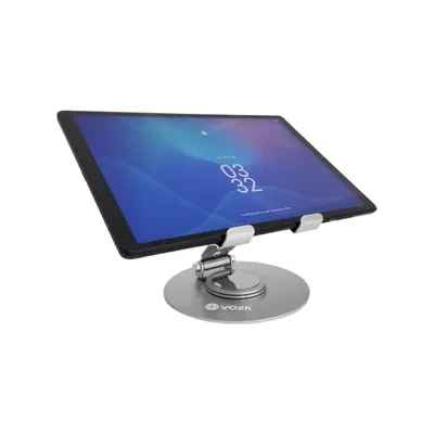 SOPORTES PARA TABLET VOZK METAL PLATIADO 360