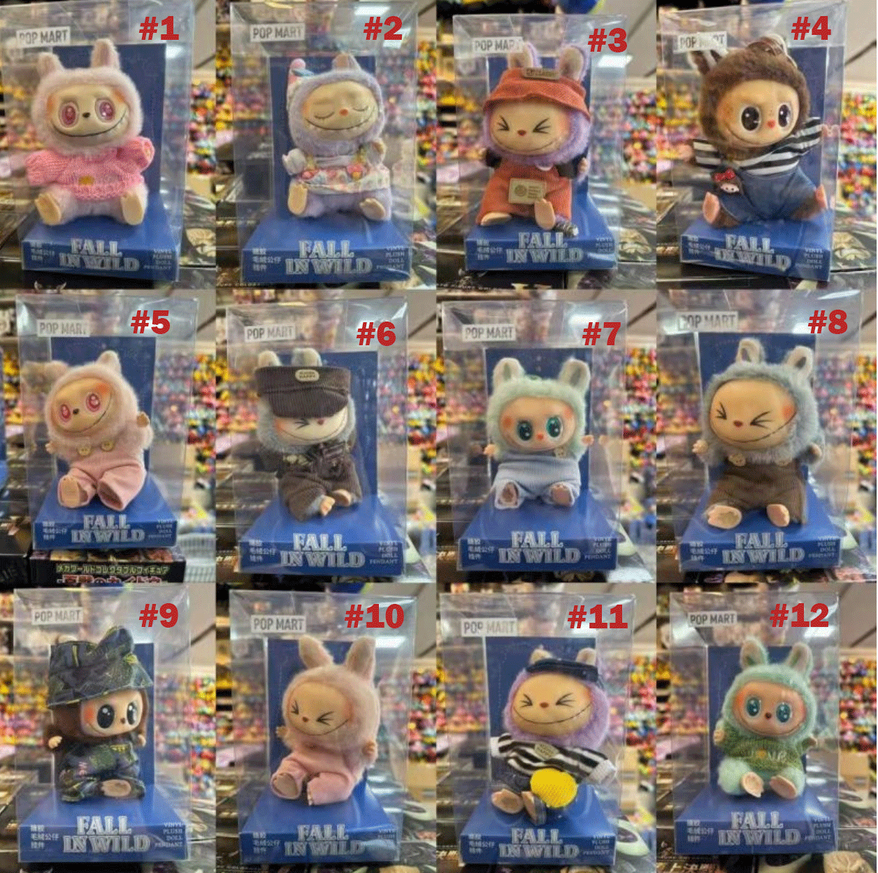 PELUCHE LABUBU FALL IN WILD CON CAJA PVC