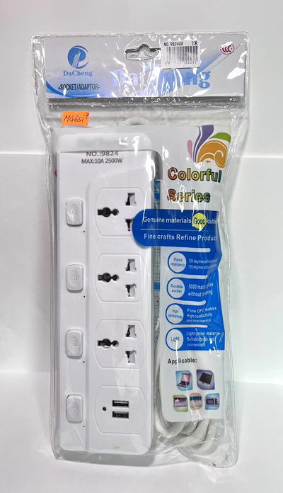 ZAPATILLA ENCHUFE 3 TOMAS + 2 USB 9824